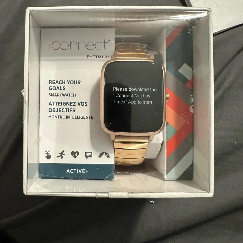 NWT Timex Women’s IConnect Active+ Rose Gold-Tone Expansion Band